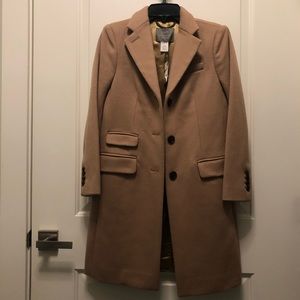 J. crew Light Camel Wool Long Coat Nello Gori 0P